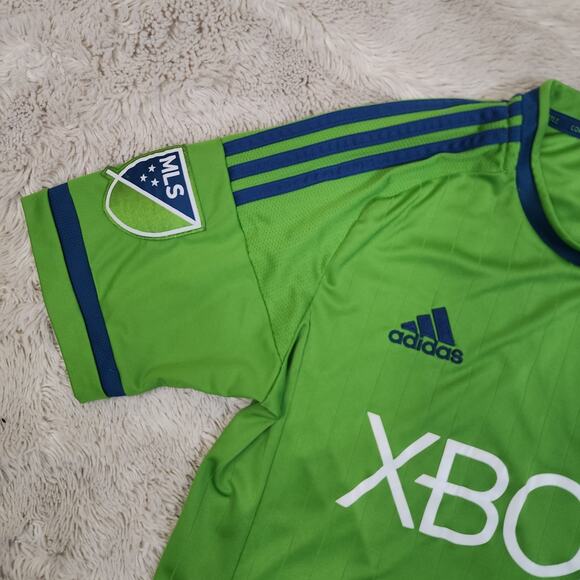 Adidas Seattle Sounders MLS Clima Cool Soccer Jersey Green Mens Small XBOX - Picture 2 of 6